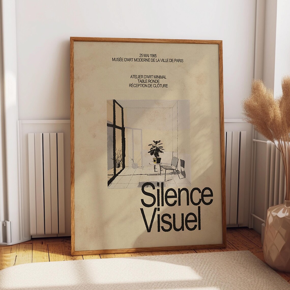 Paris Art Event, Minimal Museum Exhibit Poster