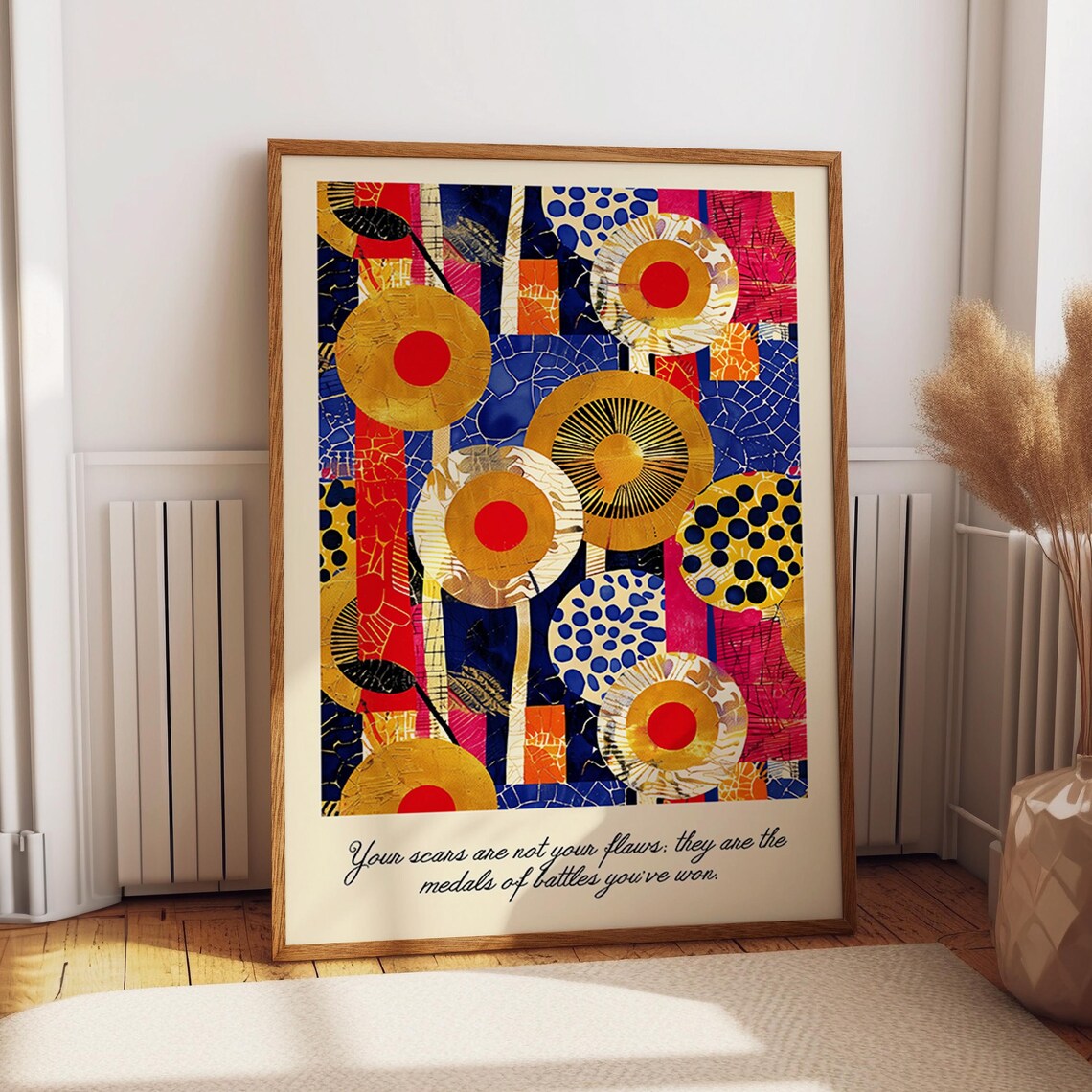 Abstract Floral Inspirational, Modern Art Nouveau Art Print