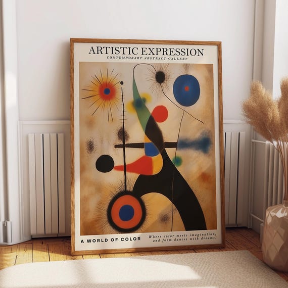 Abstract Shapes Art Print Modern Geometric Wall Art Bold Colorful Contemporary Home Design Poster Wall Decor Poster Or Print