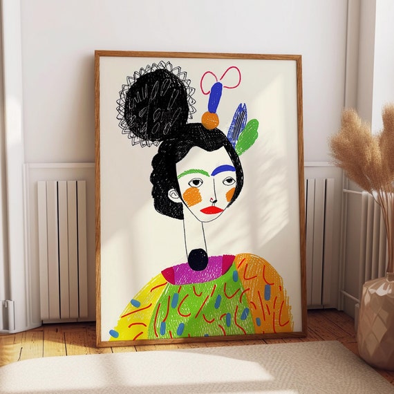 Abstract Fashion Portrait Poster Bold And Modern Art Print Wall Art For Ladies Bedroom Or Office Space Poster Or Print
