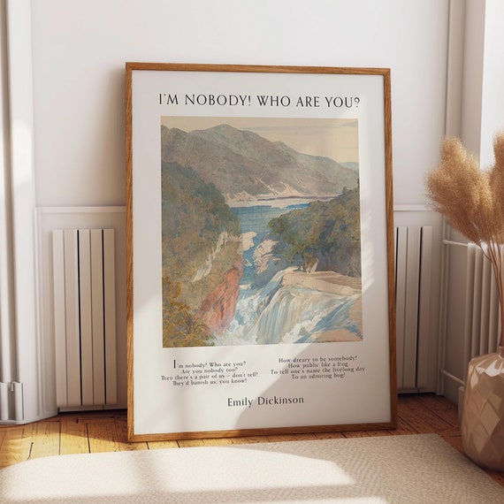 Emily Dickinson Poem Poster, Classic Literary Inspiration