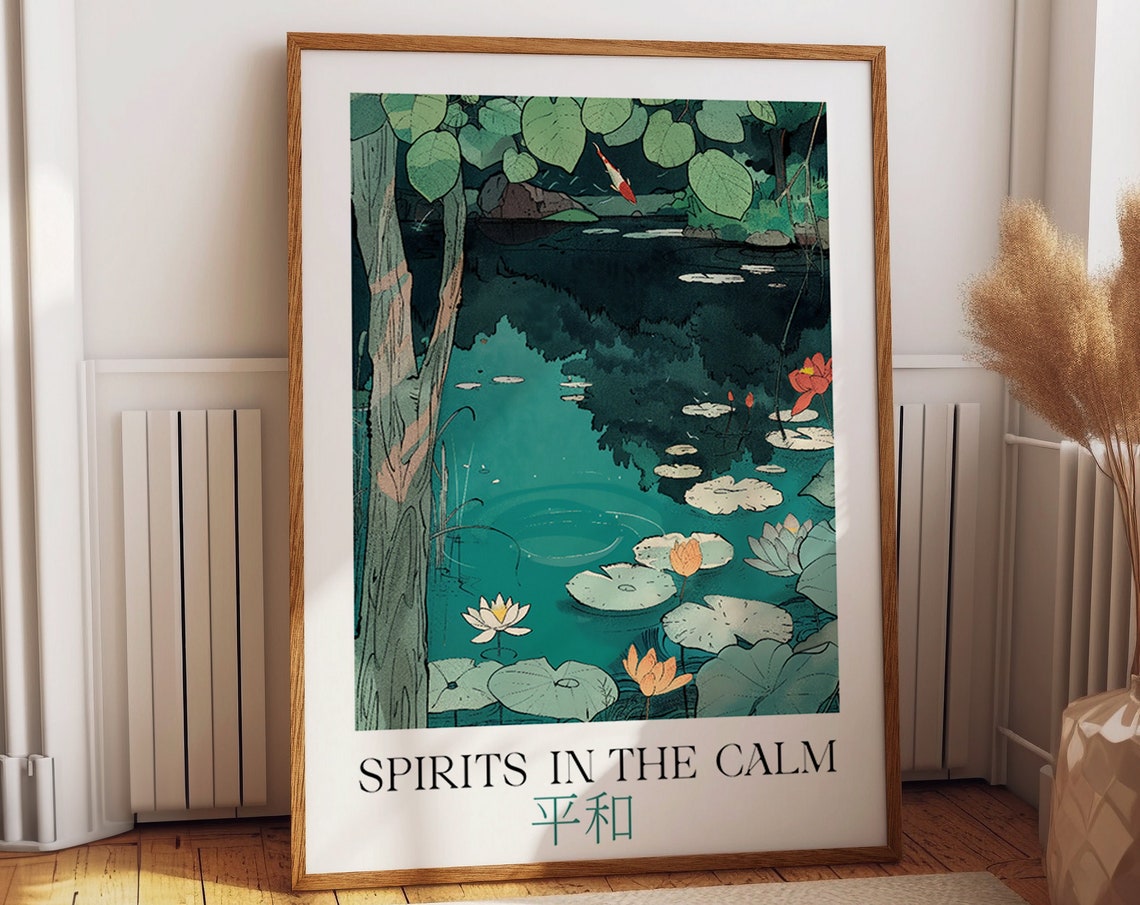 Pond And Koi Fish Spirits In The Calm Art Print