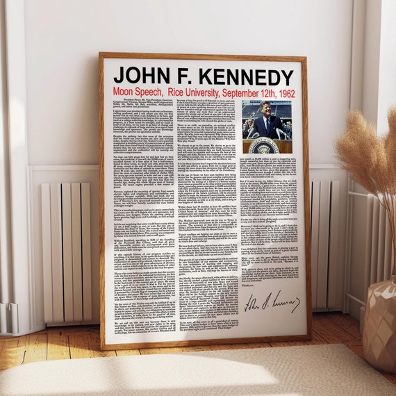 JFK Moon Speech We Choose To Go To The Moon, Poster