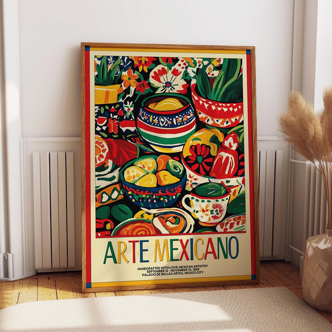 Mexican Still Life, Bold Folk Art Kitchen Art