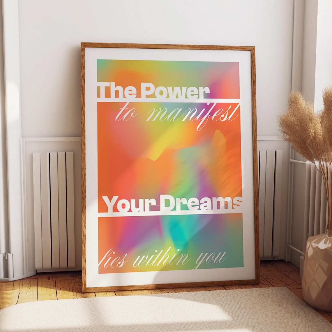 The Power to Manifest Your Dreams Gradient Affirmation Poster