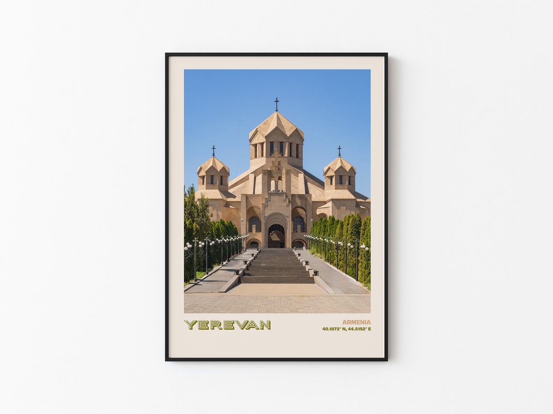 Yerevan Travel Poster Yerevan Print Yerevan Photo Print Yerevan Wall Decor Yerevan Travel Art Yerevan Armenia Picture Yerevan 3 - Image 3