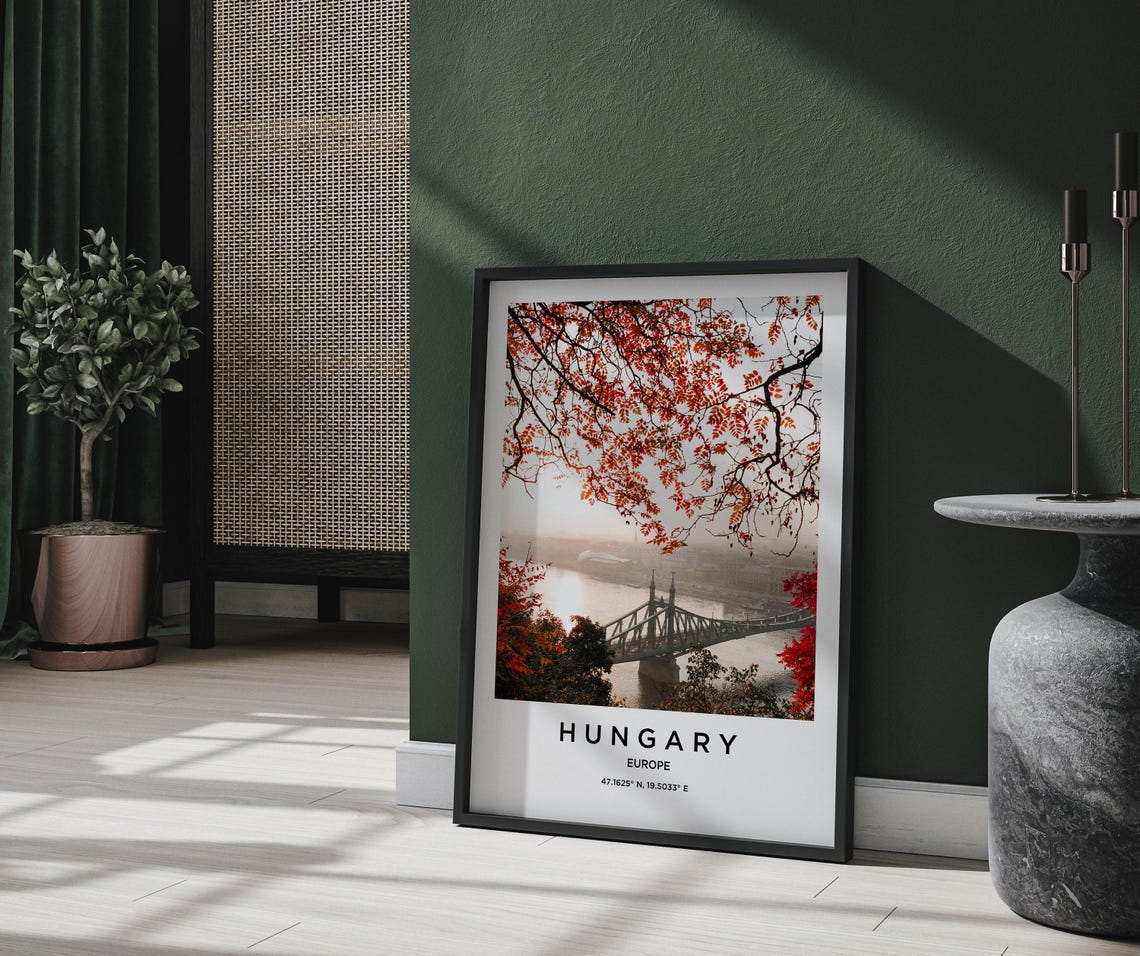 Hungary Art Hungary Print Hungary Poster Hungary Art Hungary Photo Hungary Map Hungary Painting Hungary Travel - Image 2