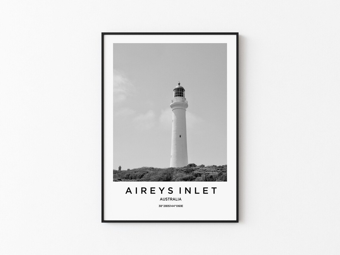 Aireys Inlet Travel Poster, Aireys Inlet Map