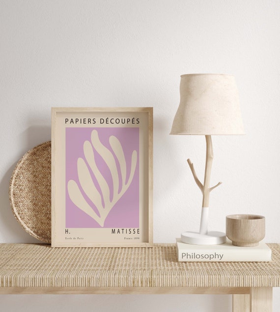 Matisse Inspired Art Pretty Lilac Cut Outs Matisse Inspired Prints Henri Matisse A5 A4 A3 A2 Gallery Wall Home Decor Cut Outs