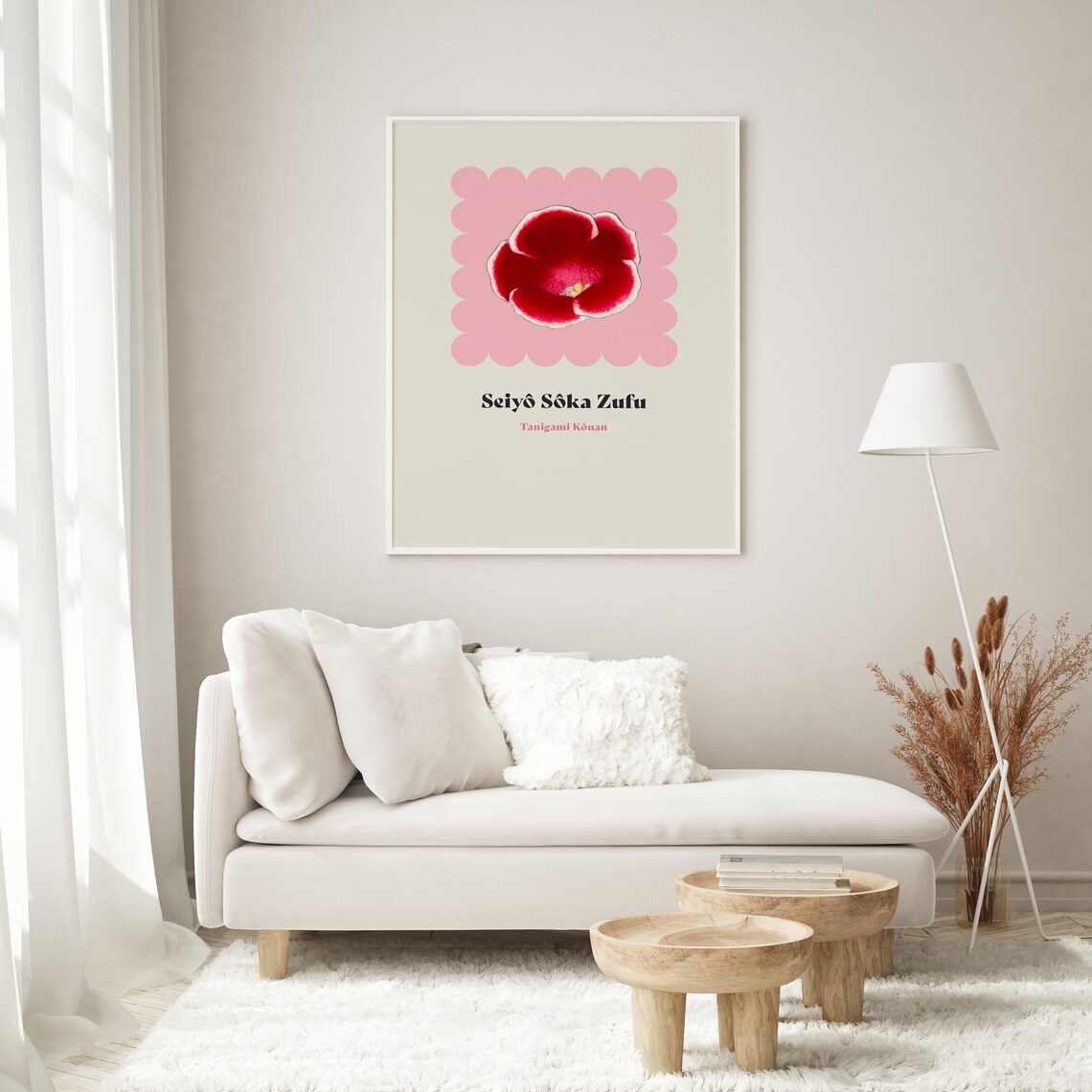 Japanese Floral Vintage Poster, Gloxinia Flower - Image 2