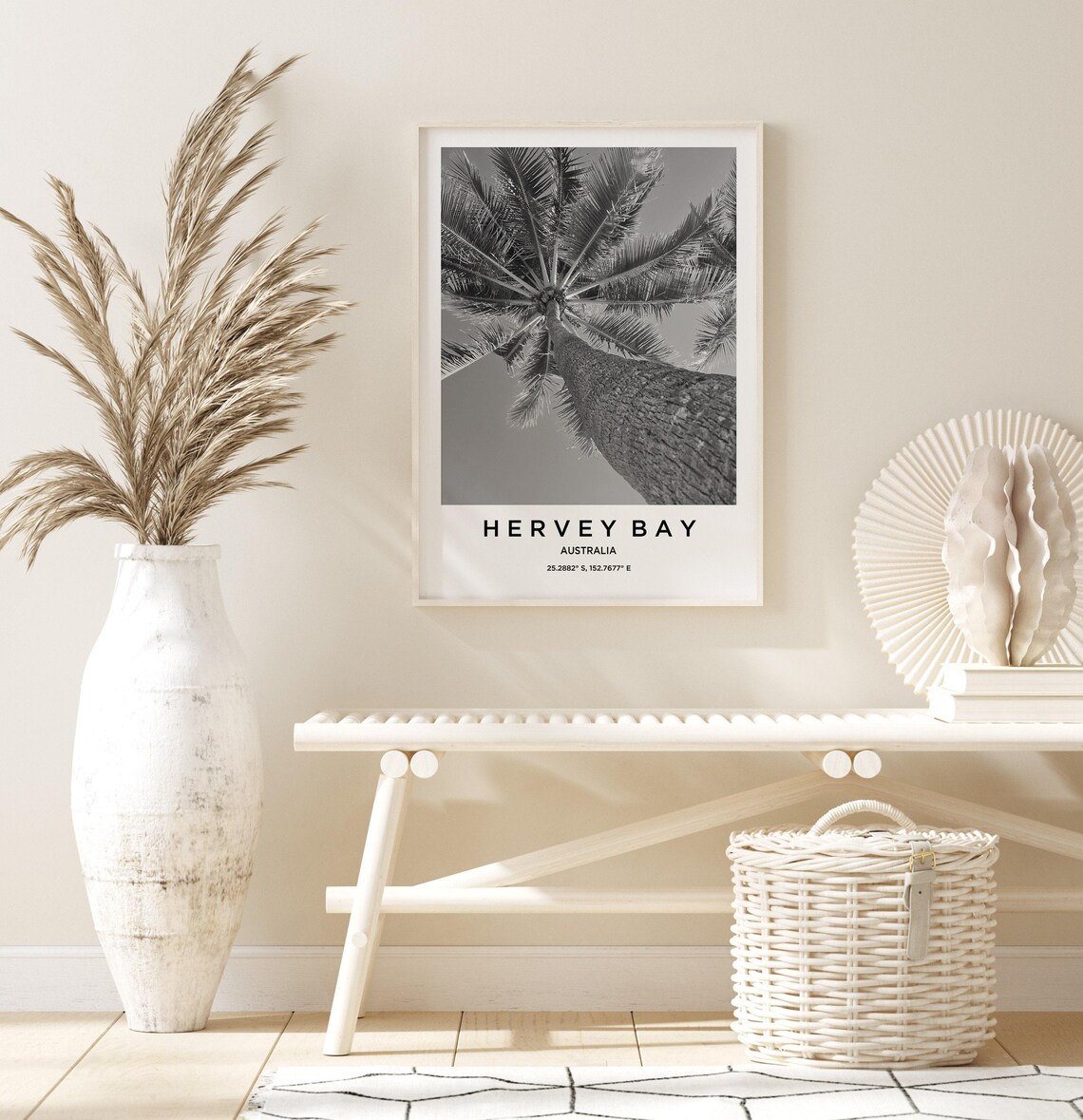 Hervey Bay Travel Poster, Map and Photo Art - Image 3