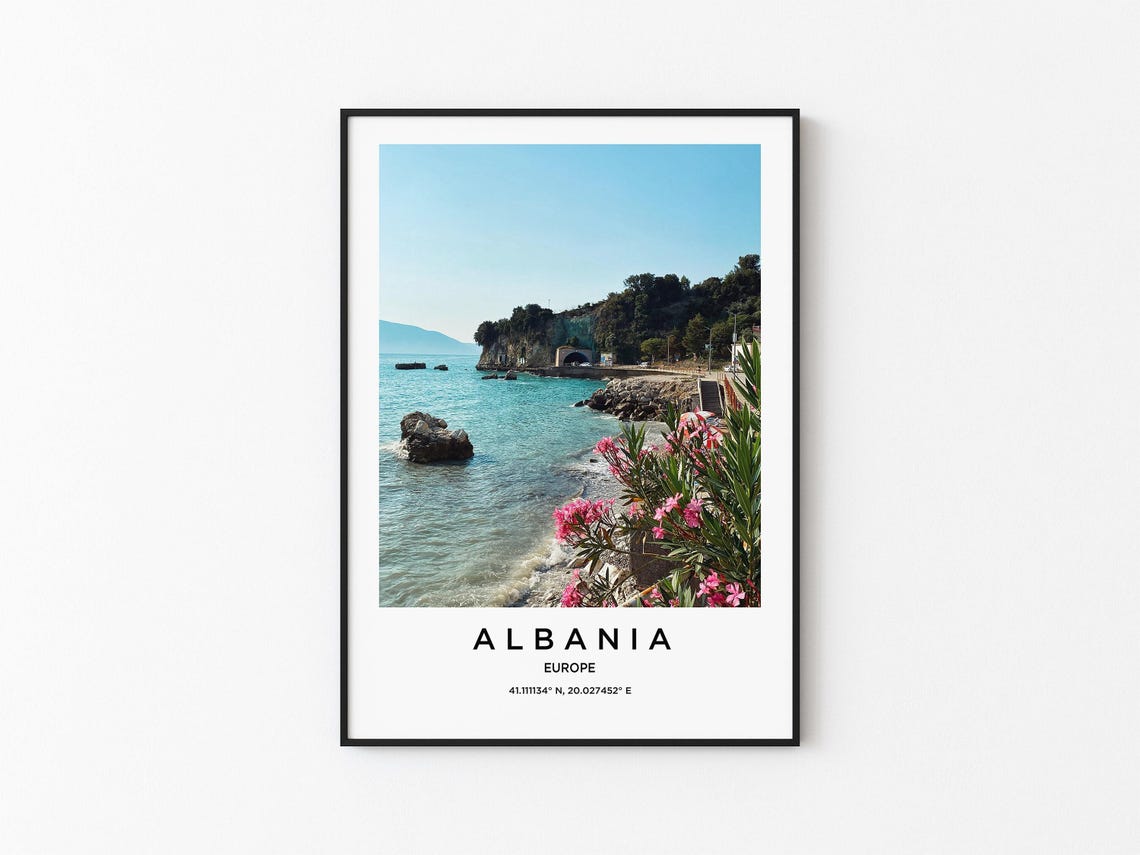 Albania Art Albania Print Albania Poster Albania Art Albania Photo Albania Map Albania Painting Albania Travel