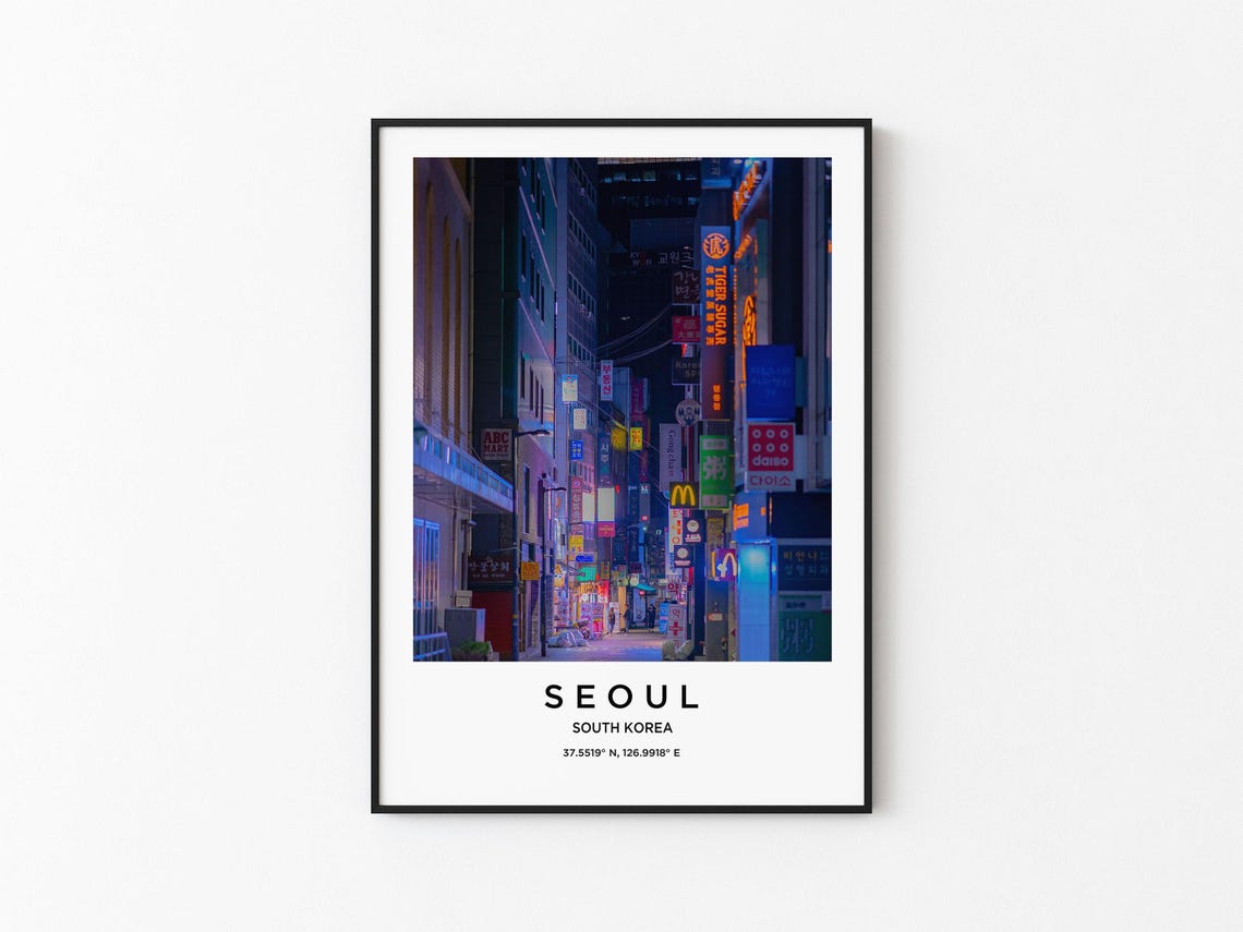 Seoul Art Seoul Print Seoul Poster Seoul Art Seoul Photo Seoul Map Seoul Painting Seoul Travel