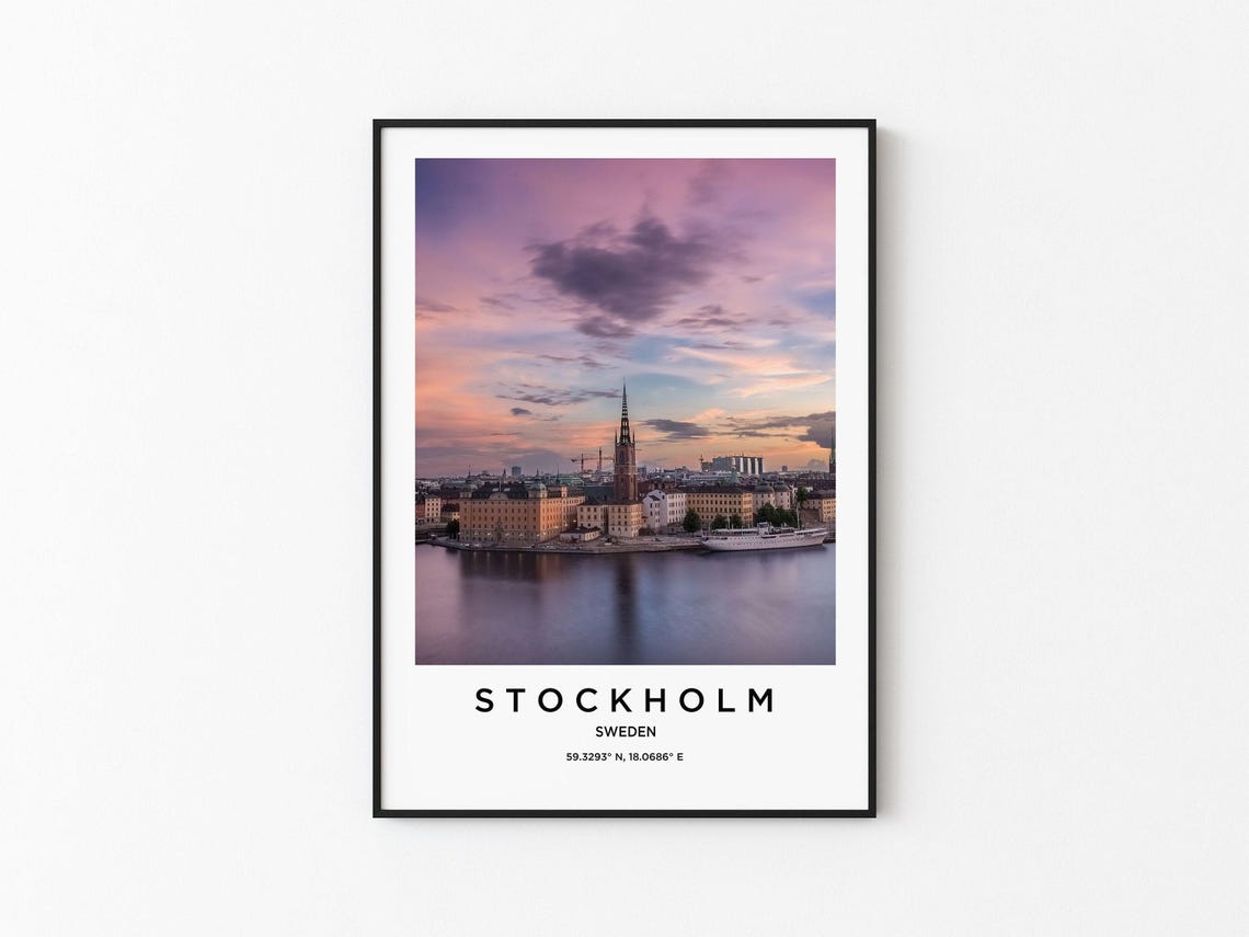 Stockholm Art Stockholm Print Stockholm Poster Stockholm Art Stockholm Photo Stockholm Map Stockholm Painting Stockholm Travel