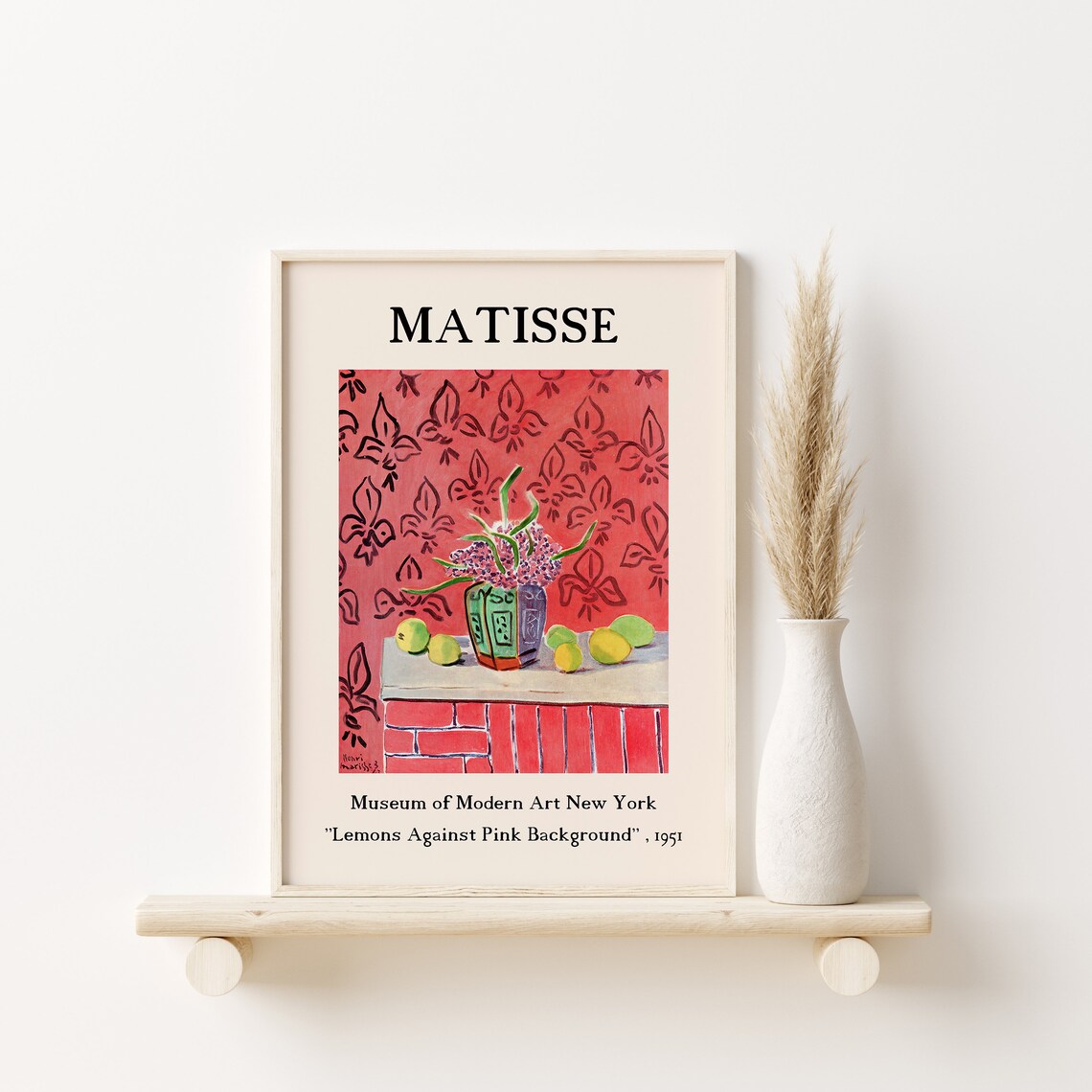 Henri Matisse Lemons Against Pink Background 1951 Art Poster - Image 2