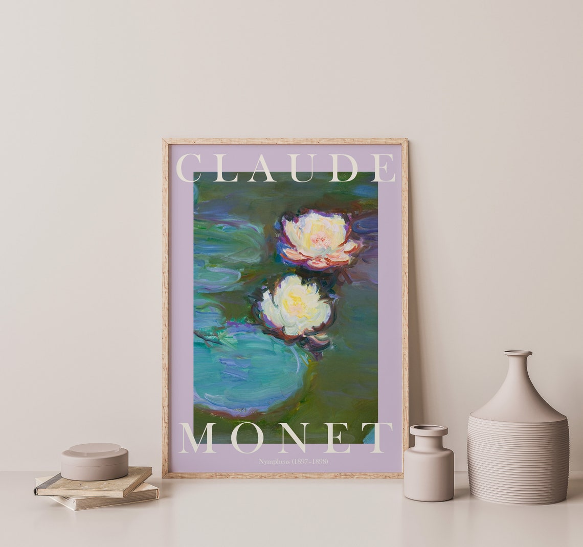 Claude Monet Nymphéas 1897 Glowing Water Lilies Pond Bloom Poster - Image 2