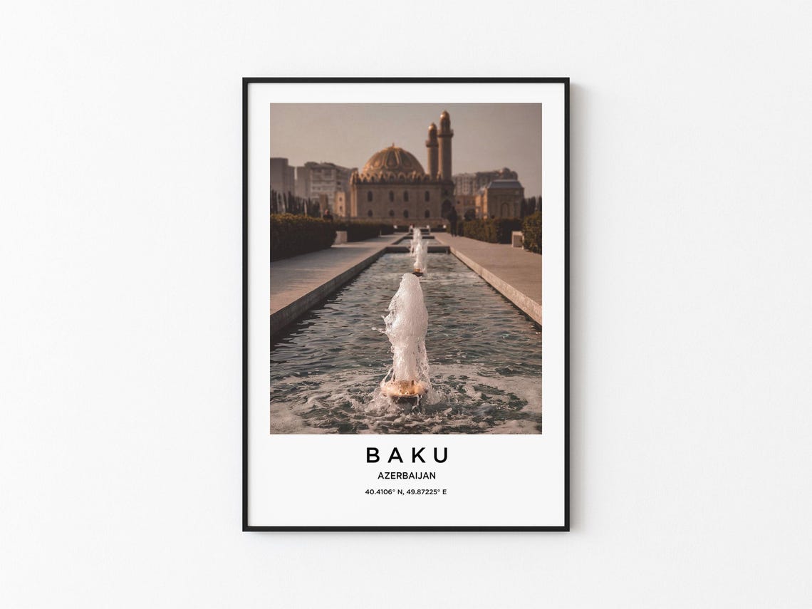 Baku Art Baku Print Baku Poster Baku Art Baku Photo Baku Map Baku Painting Baku Travel