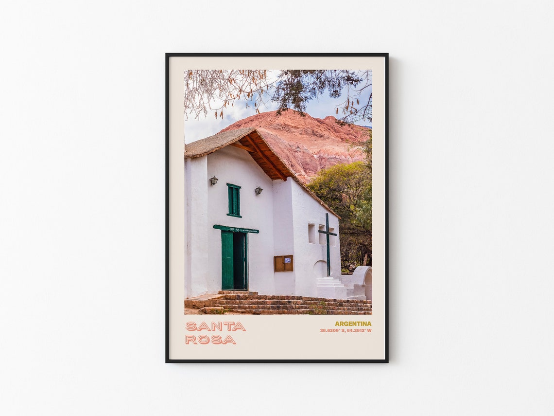 Santa Rosa Travel Poster Santa Rosa Print Santa Rosa Photo Print Santa Rosa Wall Decor Santa Rosa Travel Art Argentina Santa Rosa 2 - Image 3