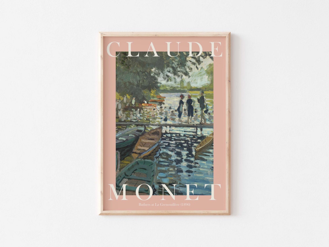 Claude Monet Bathers at La Grenouillère 1896 River Swim Poster - Image 3
