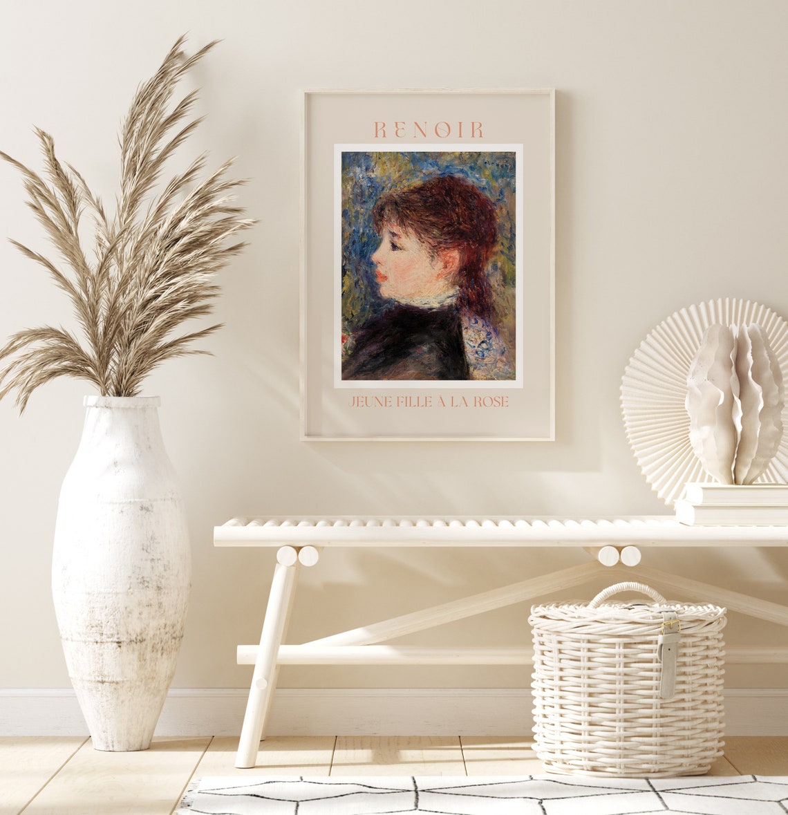 Renoir Poster August Renoir Print Renoir Wall Art Renoir Picture Renoir Monet Print Vintage Renoir Art Renoir Jeune Fille A La Rose - Image 2