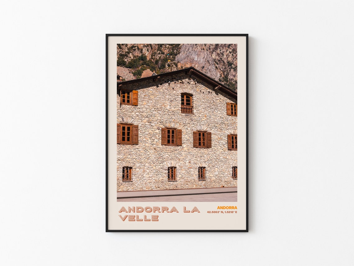 Andorra La Velle Travel Poster Andorra Print Andorra Photo Print Andorra Wall Decor Andorra Travel Art Andorra Andorra La Velle 2 - Image 3