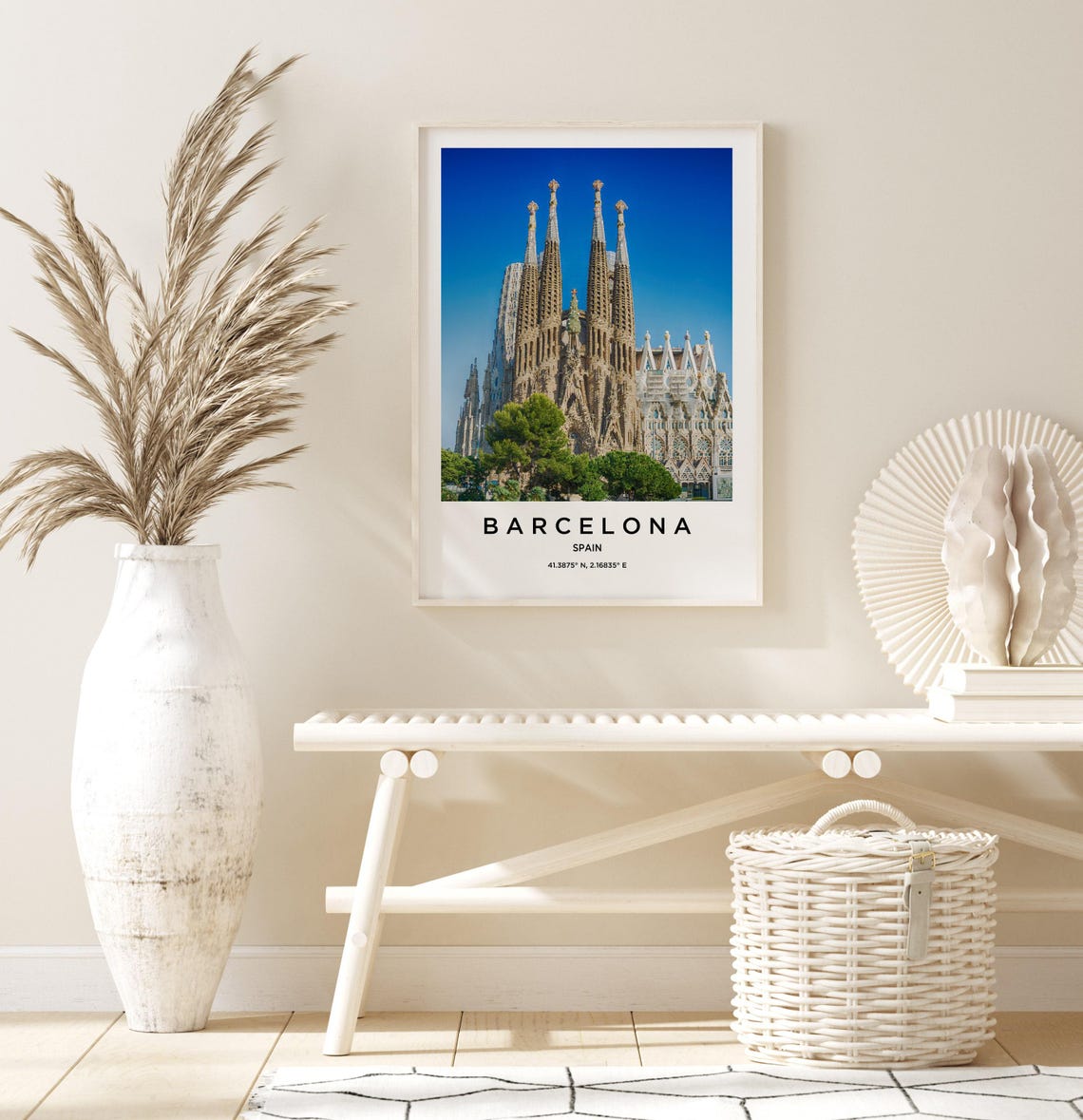 Barcelona Spain Sagrada Familia Gaudi Cathedral Spires Poster - Image 3