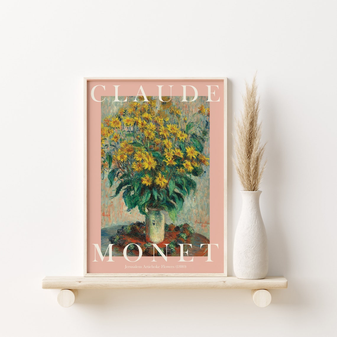 Claude Monet Jerusalem Artichoke Flowers 1880 Yellow Bloom Poster - Image 2