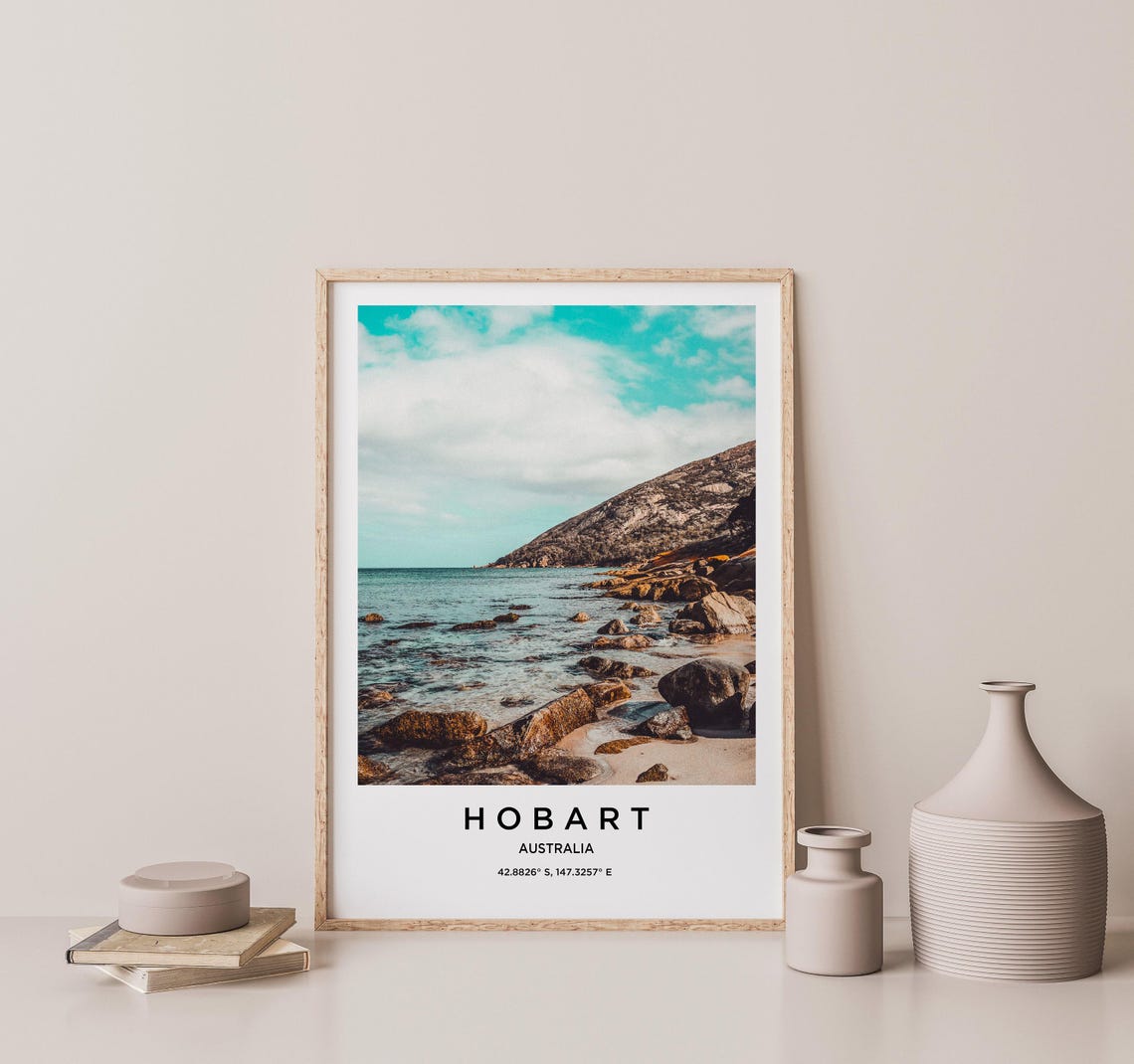 Hobart Art Hobart Print Hobart Poster Hobart Art Hobart Photo Hobart Map Hobart Painting Hobart Travel - Image 2