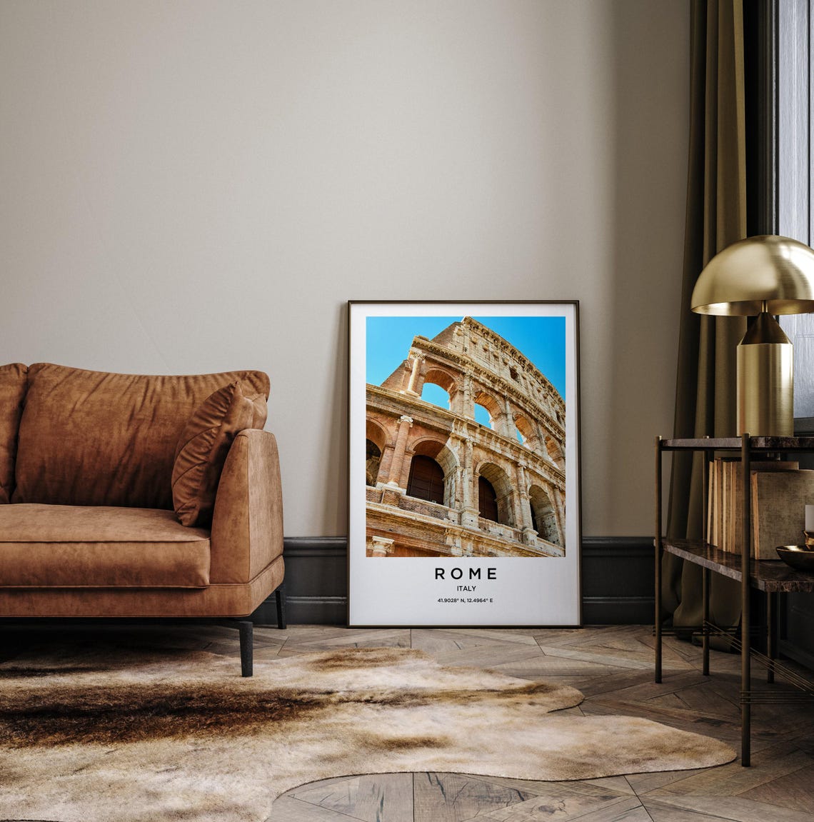 Rome Italy Colosseum Low Angle Stone Arches Ancient Landmark Poster - Image 3
