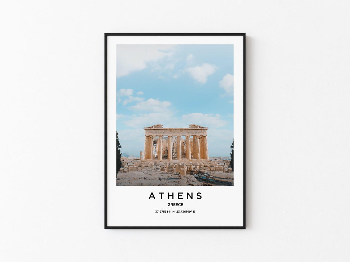 Athens Greece Ancient Parthenon Temple on the Acropolis Poster