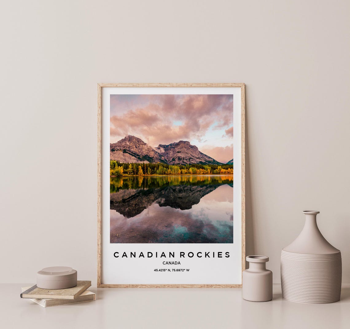 Canadian Rockies Art Canadian Rockies Print Canadian Rockies Poster Canadian Rockies Art Canadian Rockies Photo Canadian Rockies Map - Image 2