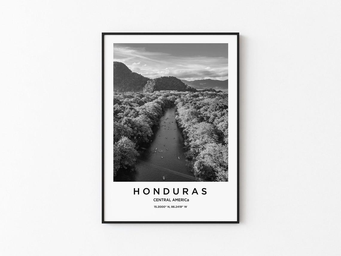 Honduras Art Honduras Print Honduras Poster Honduras Art Honduras Photo Honduras Map Honduras Painting Honduras Travel