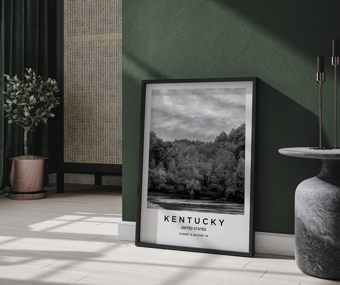 Kentucky Travel Poster, Map Art Print - Image 2