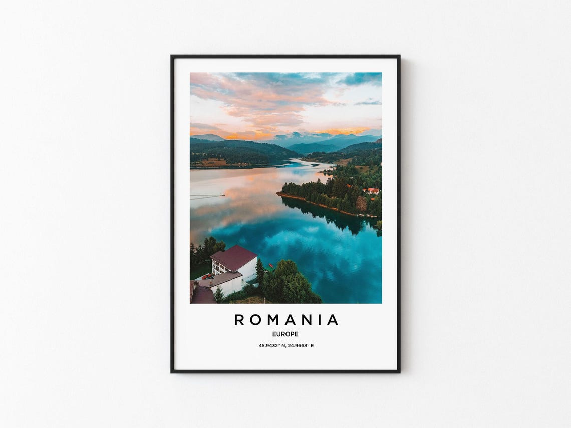 Romania Art Romania Print Romania Poster Romania Art Romania Photo Romania Map Romania Painting Romania Travel