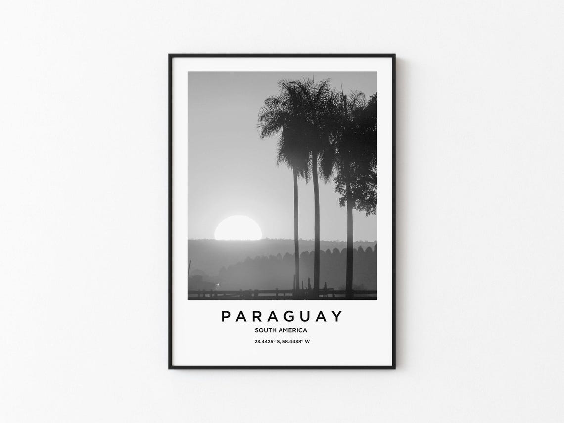 Paraguay Art Paraguay Print Paraguay Poster Paraguay Art Paraguay Photo Paraguay Map Paraguay Painting Paraguay Travel