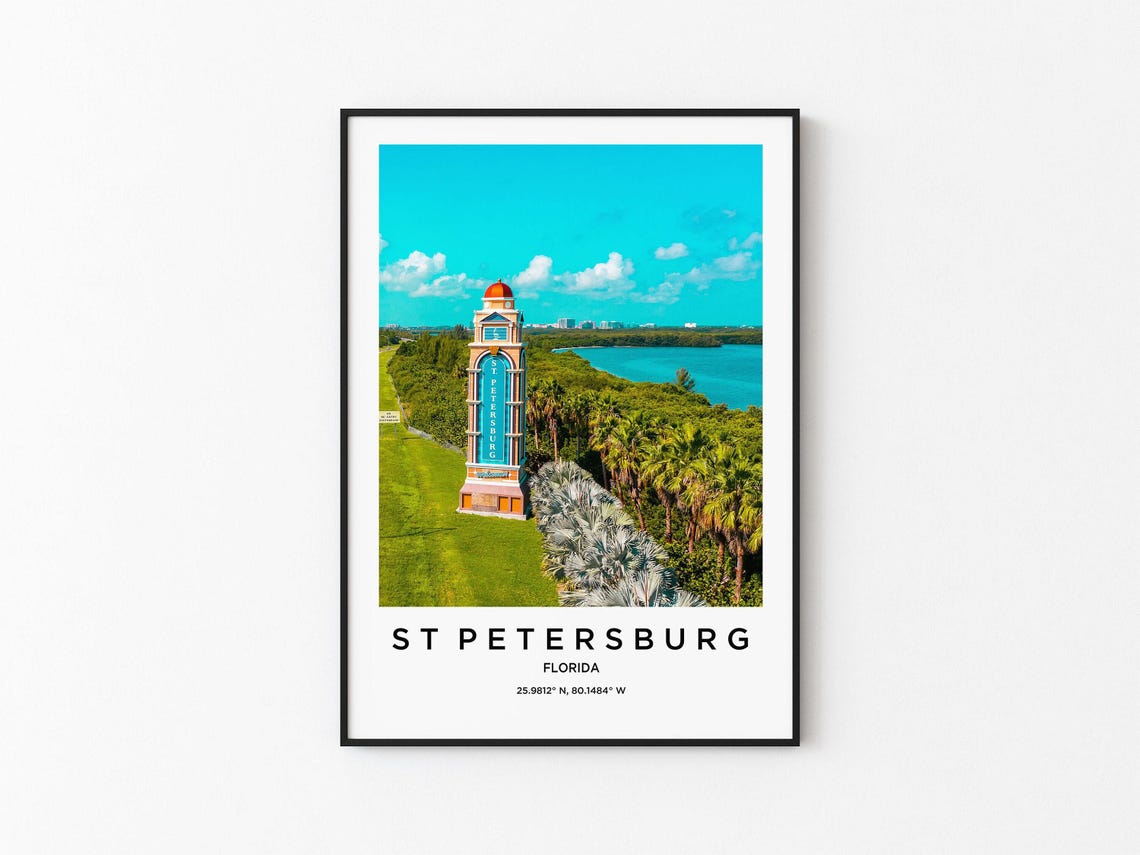 St Petersburg Art St Petersburg Print St Petersburg Poster St Petersburg Art St Petersburg Photo St Petersburg Map