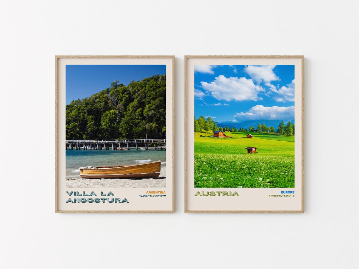 Villa La Angostura Travel Poster Angostura Print Angostura Photo Print Angostura Wall Decor Angostura Travel Art Argentina Angostura 3 - Image 2
