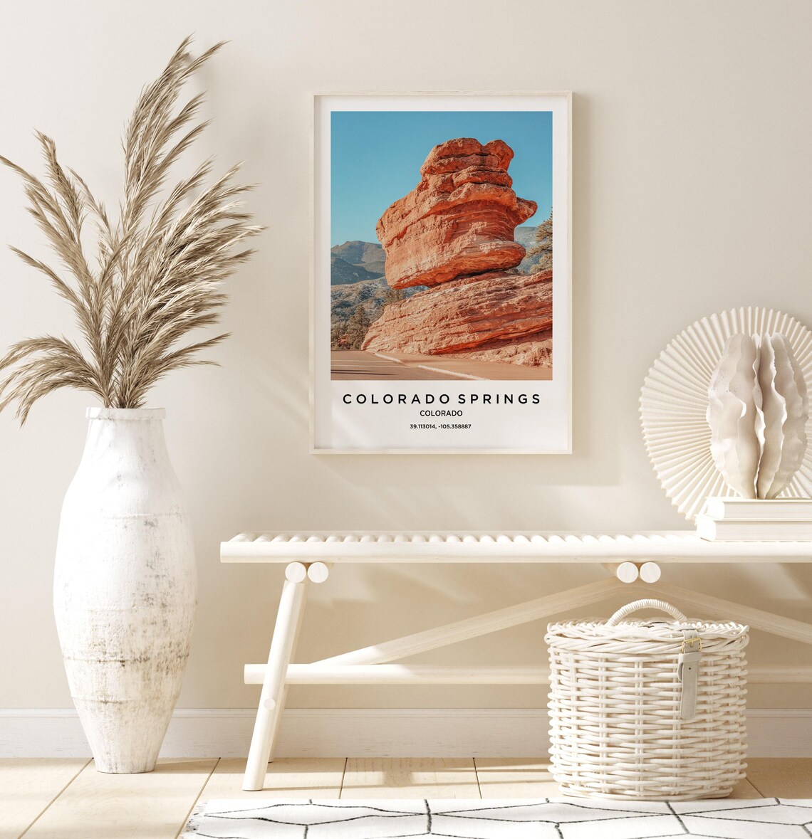 Colorado Springs Colorado Balanced Red Rock Formation Travel Poster - Image 3