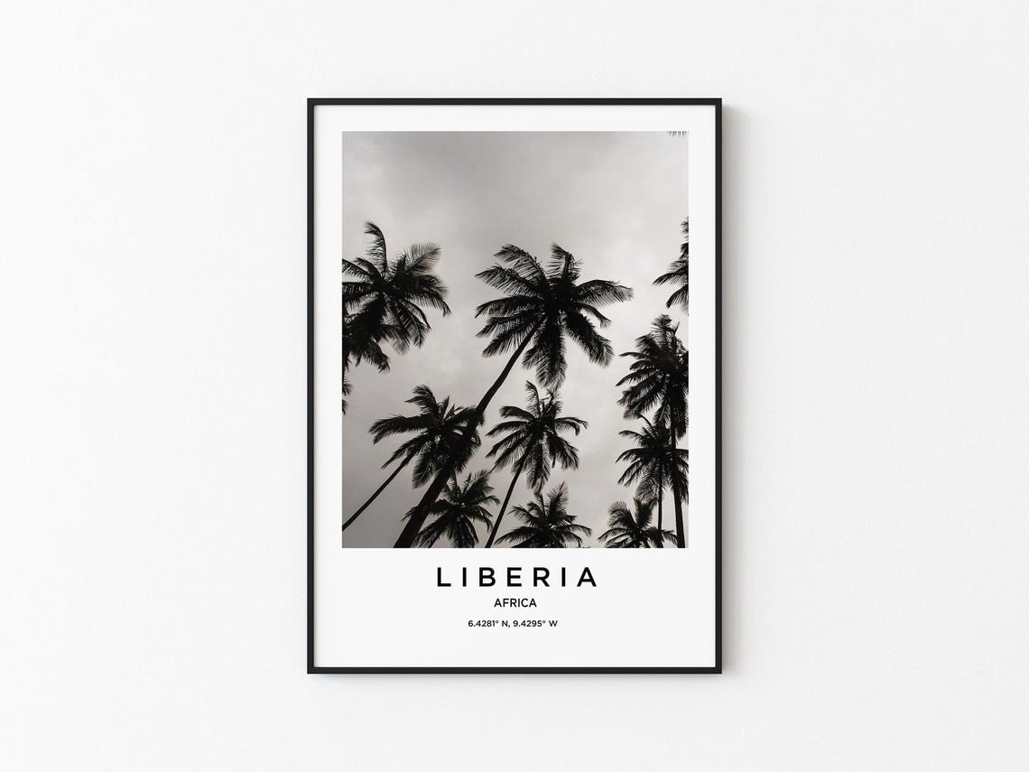 Liberia Art Liberia Print Liberia Poster Liberia Art Liberia Photo Liberia Map Liberia Painting Liberia Travel