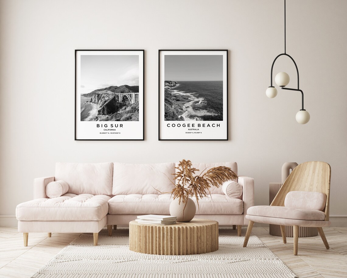 Coogee Beach Travel Poster Coogee Beach Print Coogee Beach Photo Print Black And White Photography Monochrome Travel Photography - Image 2