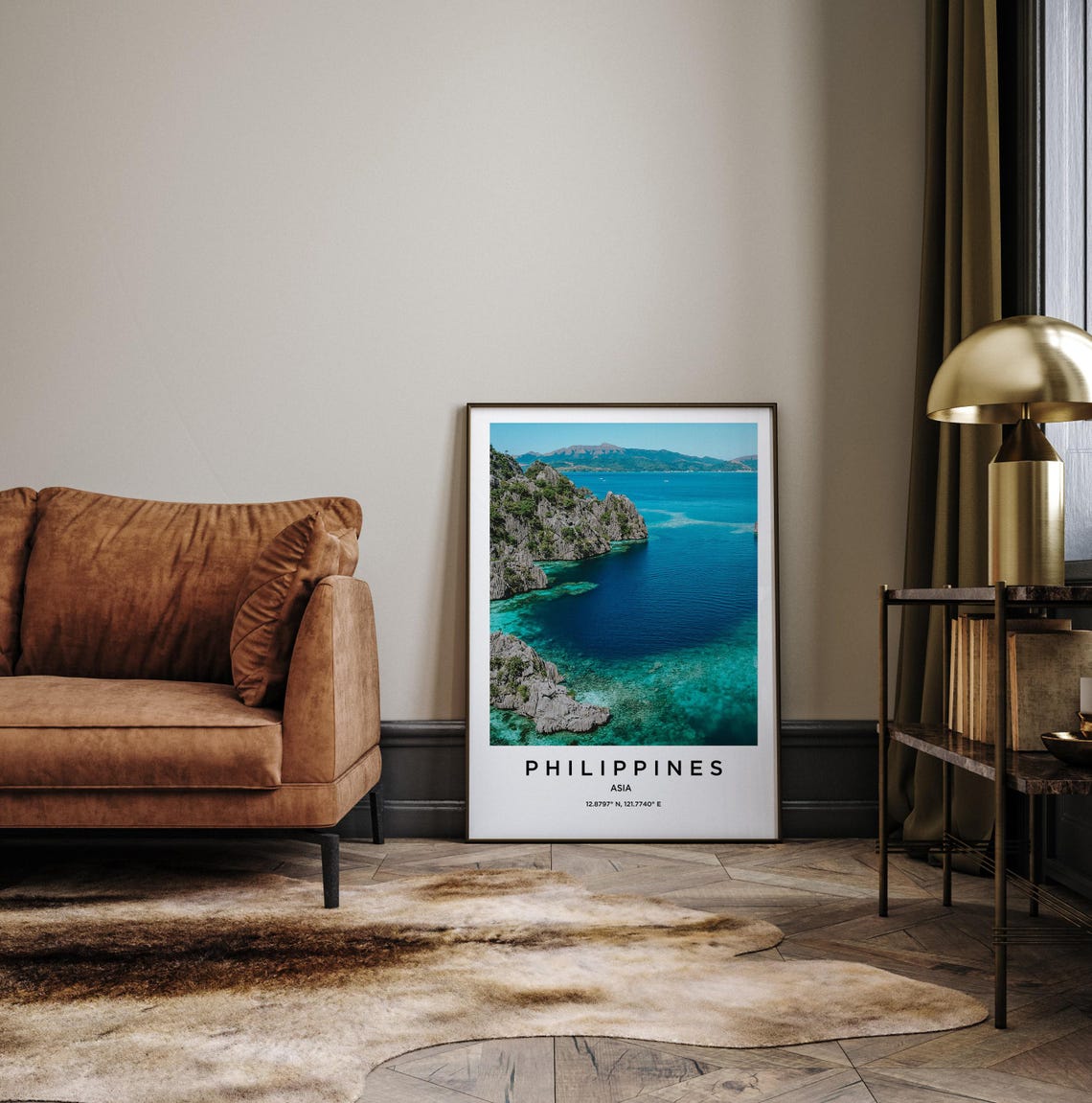 Philippines Asia Turquoise Lagoon Between Limestone Cliffs Poster - Image 3