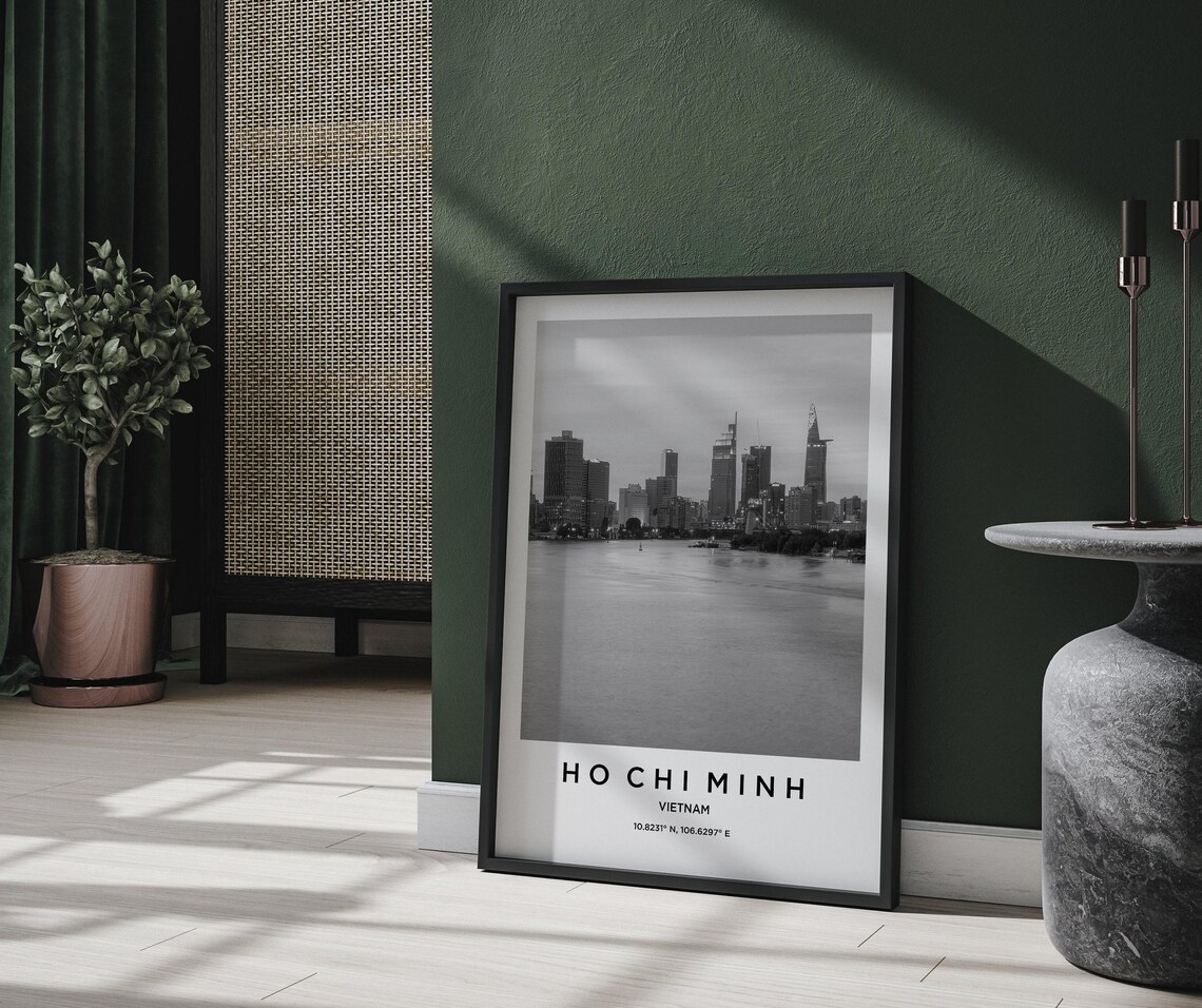 Ho Chi Minh Art Print, Travel Map Poster - Image 2