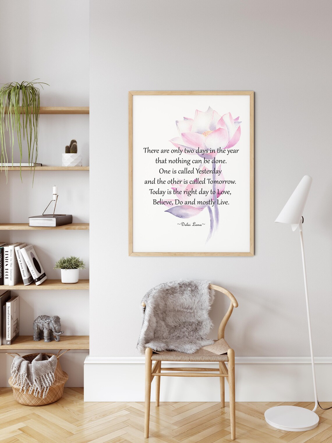 Dalai Lama Mindfulness Quote Art Print, Spiritual Decor - Image 3