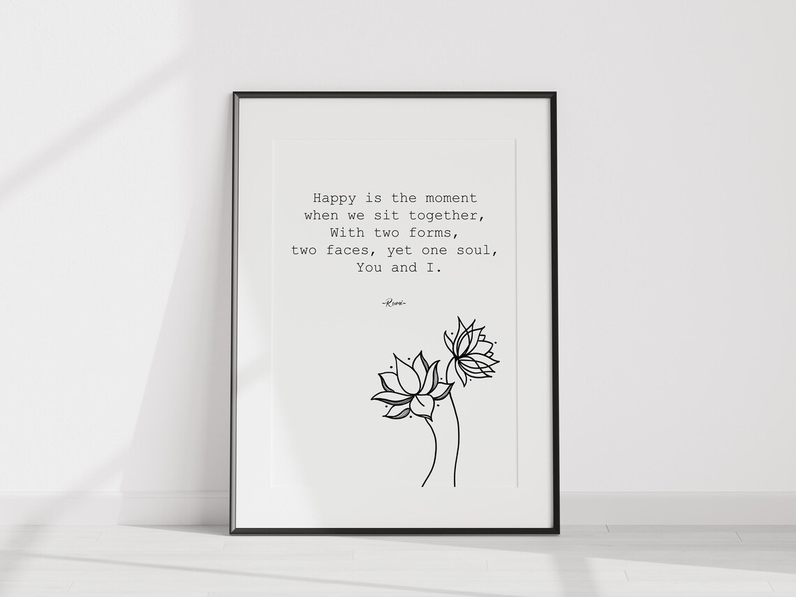 Rumi Quote Poster, Soulmate Love Typography - Image 3