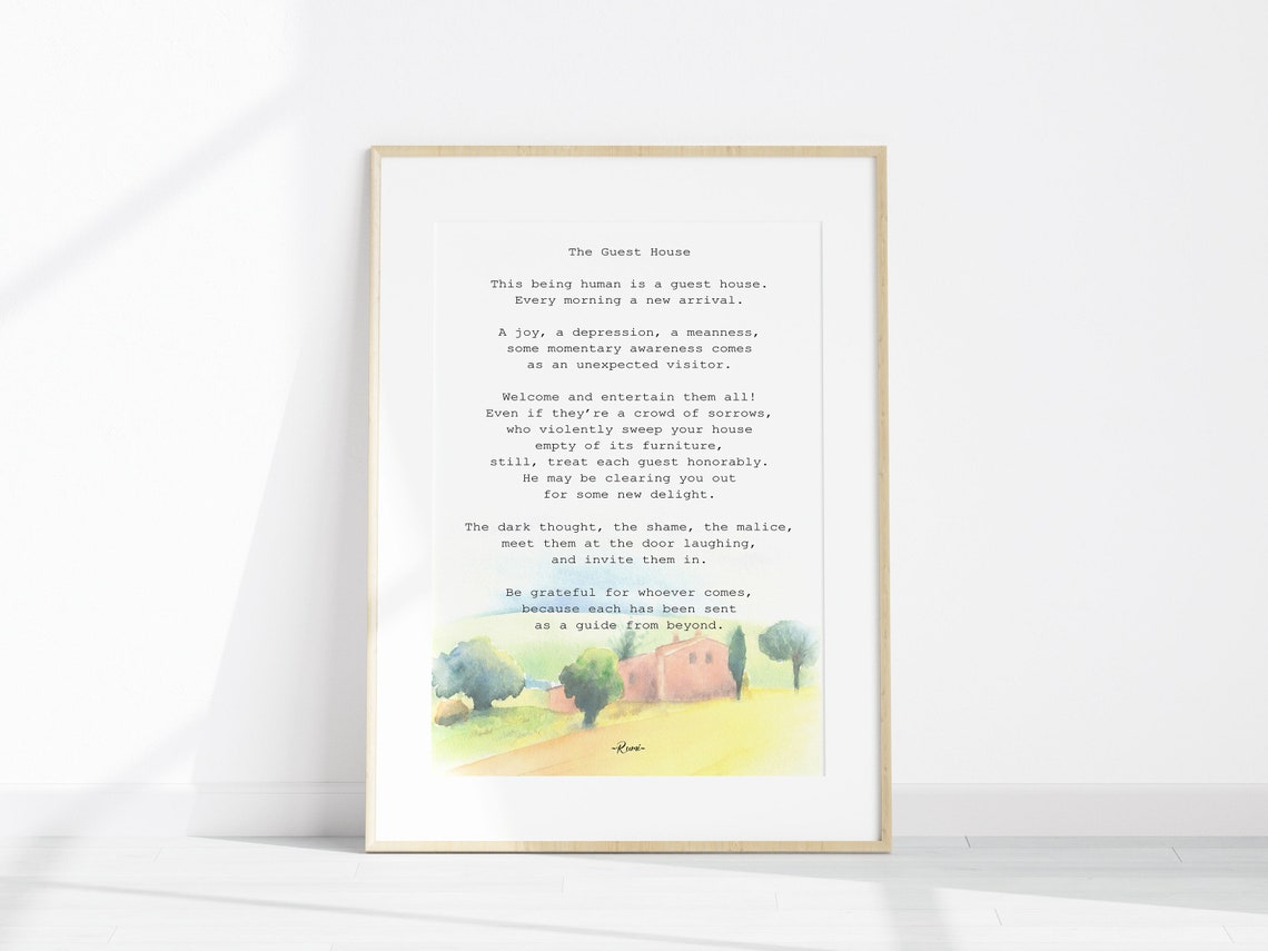The Guest House Rumi Poem Art Print - Image 3