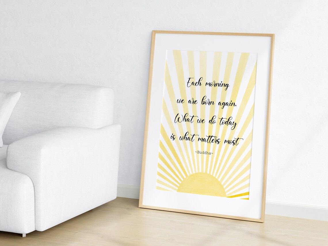 Buddha Quote Poster, Boho Sun Quote Print - Image 3