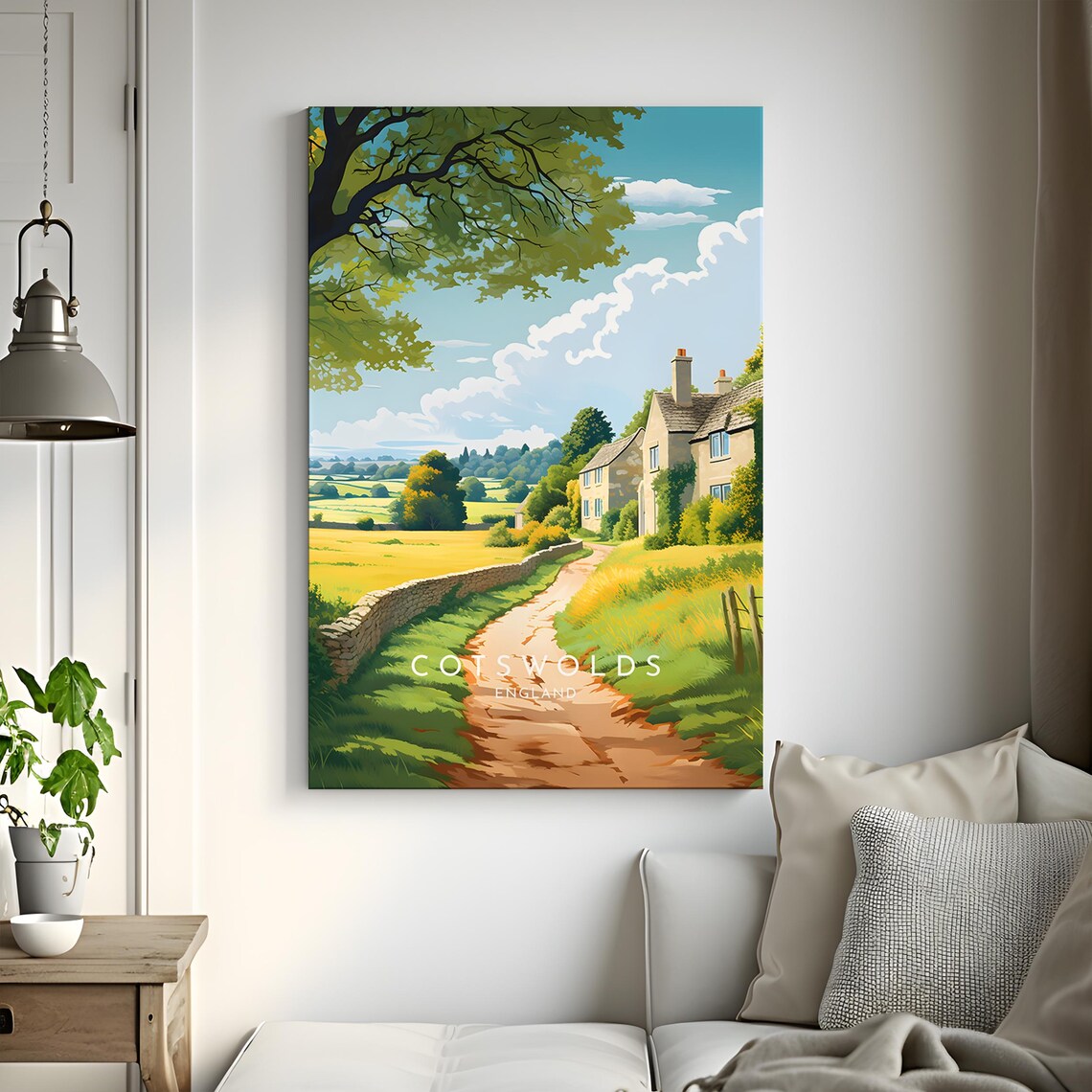 Cotswolds Travel Poster, England Home Decor - Image 3