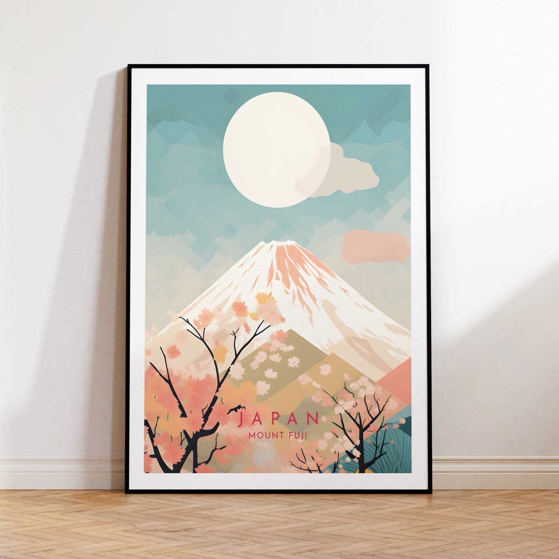 Mount Fuji Travel Poster, Japan Home Decor