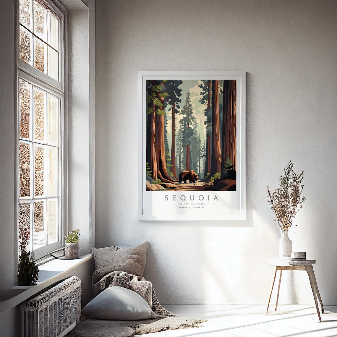 Sequoia National Park Black Bear Giant Redwood Forest Poster - Image 4