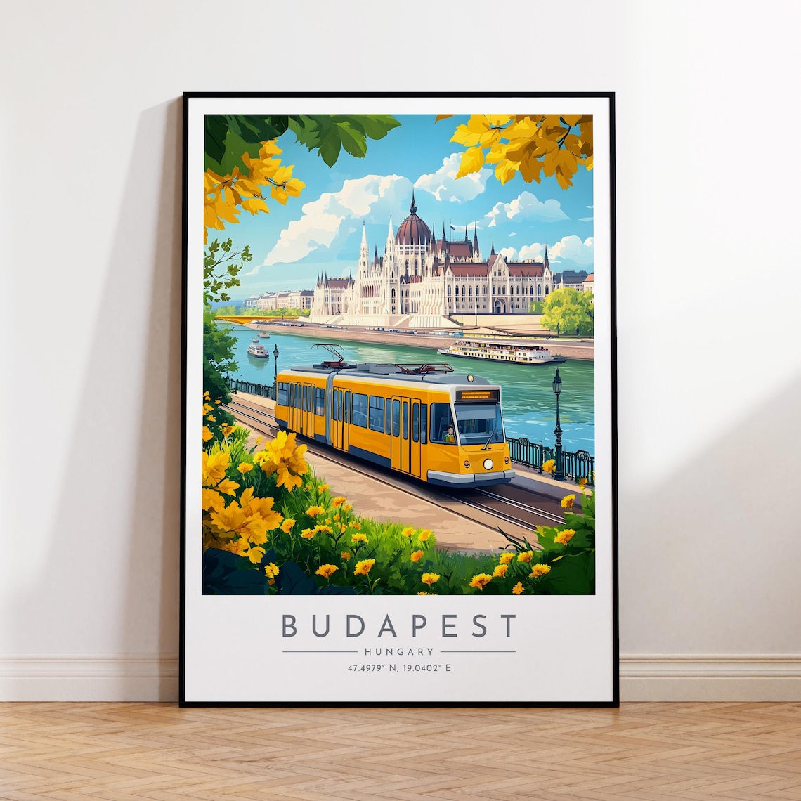 Budapest Travel Poster, Hungary Travel Poster